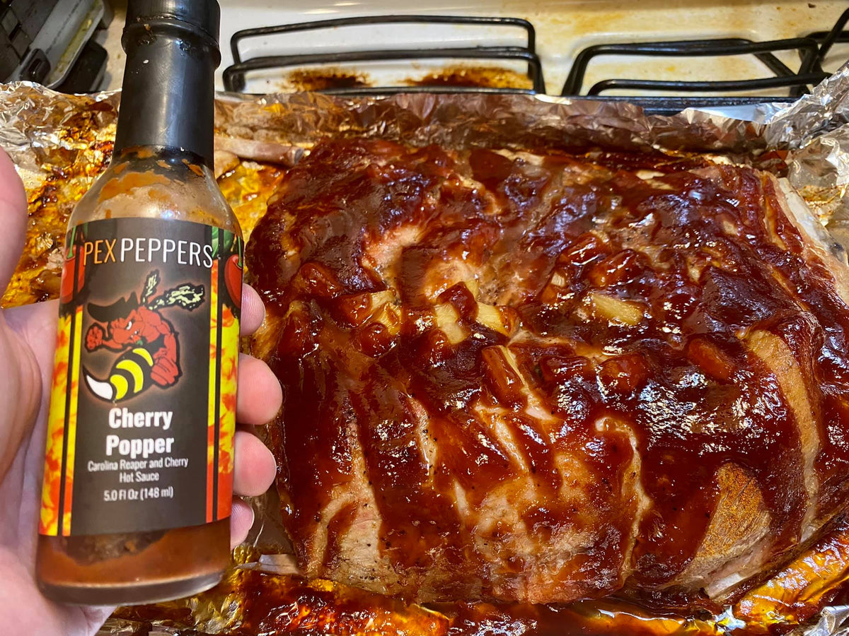 Cherry-Pineapple Blazin Ribs by Cody B. – PexPeppers Hot Sauce