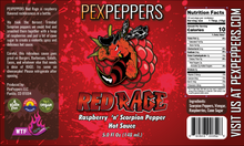 Load image into Gallery viewer, Red Rage Raspberry & Trinidad Scorpion Hot Sauce