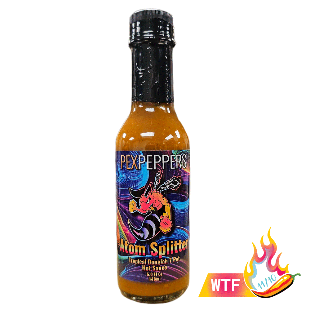 Hot sauce ポラロイド チソン 公式 Atom Splitter Tropical Douglah Hot Sauce – PexPeppers Hot Sauce