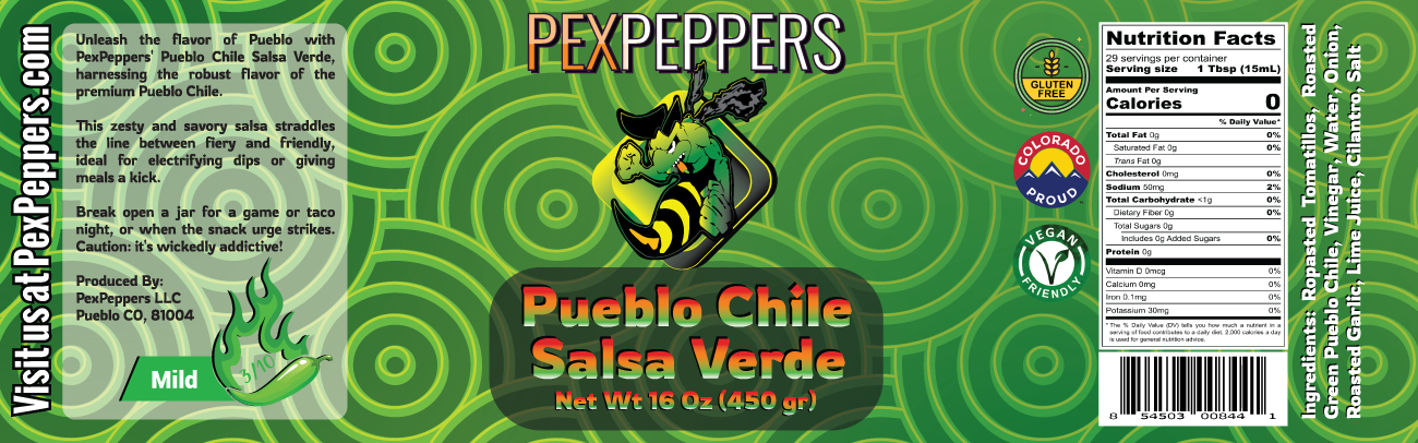 PexPeppers Pueblo Chile Salsa Verde – PexPeppers Hot Sauce