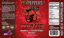 Load image into Gallery viewer, Red Rage Raspberry &amp; Trinidad Scorpion Hot Sauce
