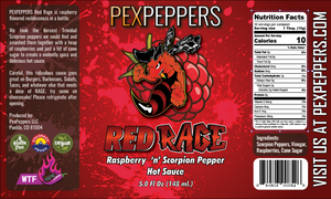 Red Rage Raspberry & Trinidad Scorpion Hot Sauce