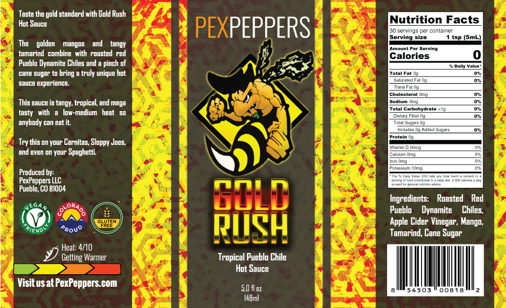 Gold Rush Pueblo Chile Hot Sauce – PexPeppers Hot Sauce